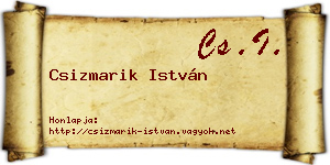 Csizmarik István névjegykártya