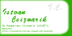 istvan csizmarik business card